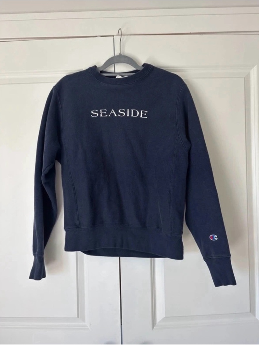 Vintage Champion Seaside Crewneck Sweatshirt - Navy